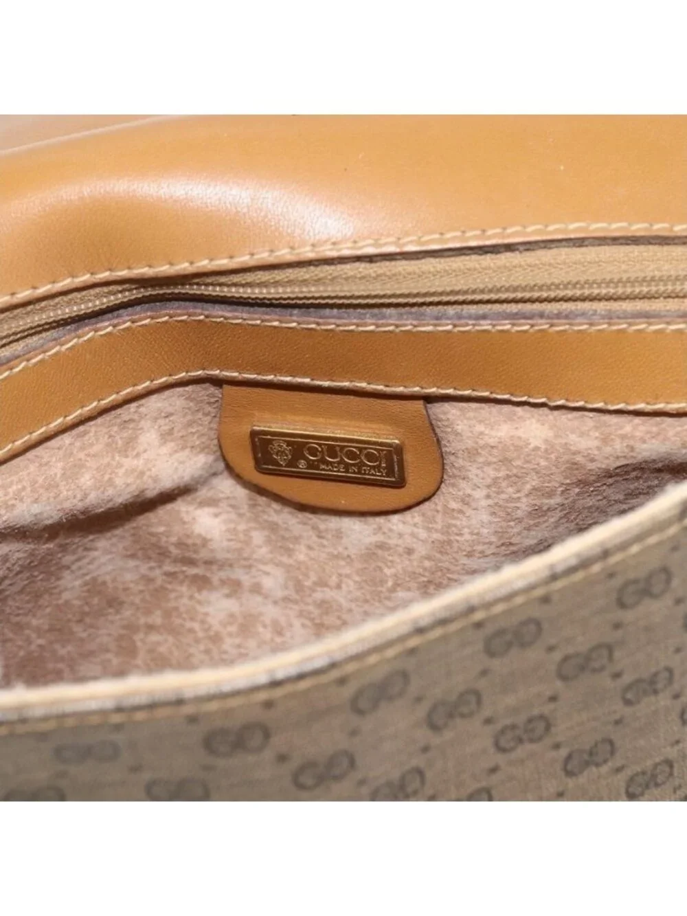 Authentic GUCCI Micro GG Supreme Web Sherry Line Bag PVC Beige 001 115 0914 - Picture 7 of 16